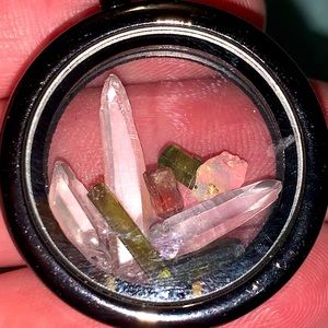 Memory locket with genuine gemstones!